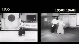 Ueshiba Morihei - 1936 vs 50's/60's - Very similar practice