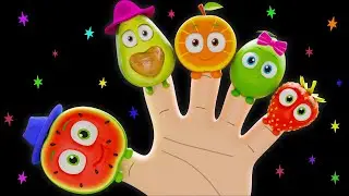 Funky Fruits - Finger Family Baby Sensory & High Contrast Videos - Dance and Fun Animation