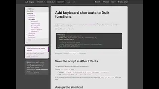 Tuto Duik Ángela: Raccourcis clavier, et l’API de Duik