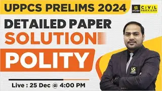 UPPCS Prelims 2024 | Polity | Detailed Paper Analysis & Answers | By Imran Sir | UPPCS Utkarsh