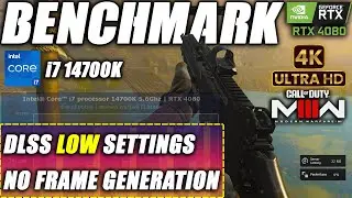 MW3 RTX 4080 i7 14700k benchmark | 4k LOW Settings | Minimum Quality