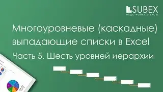 Многоуровневые выпадающие списки в Excel из 