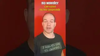 Cómo usar NO WONDER en inglés