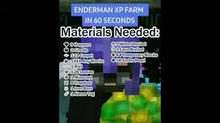 How to build an easy ENDERMAN XP Farm in 60 SECONDS #Shorts