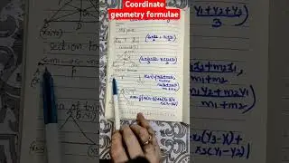 coordinate geometry formulae