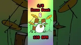 6/8 Drum Beat - 120 BPM - Jam along with me, and Subscribe for More! #Drums #ShuffleBeat #WaltzTime