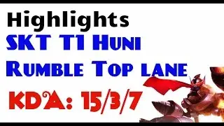 Highlight - Korea Challenger LOL - SKT T1 Huni - Rumble Top lane (Apr 9, 2017)