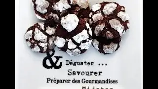 Petits gâteaux craquelés au chocolat - Crinkles