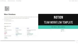 Notion Team Workflow Template Video