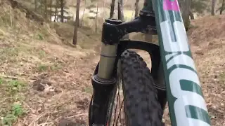 Biking trails. Jamis dragon. Slow mo