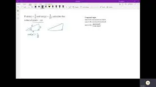 Calculating the values of compound angles