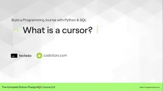 What is a Cursor? The Complete Python/PostgreSQL Course 2.0.
