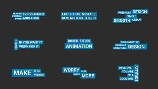 Boxed Kinetic Typography | After Effects Template
