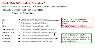 How To Make Collection Read Only In Java  - Collection Framework