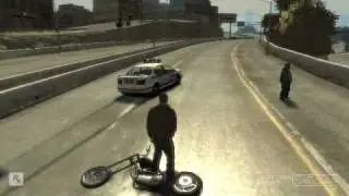 GTA 4 PC - Funny police crash