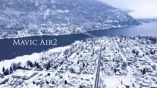 DJI Mavic Air2 Cinematic winter small town