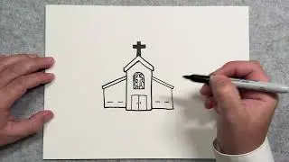 How To Draw A Church Step by Step