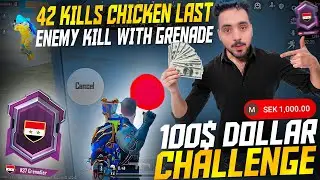 100$ Challenge Game | last Enemy kill with Grenade | Pubg Mobile Gameplay