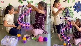 Two sister woollen Hanging Making 
