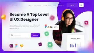 Landing Page UI Design - Adobe XD Tutorial
