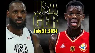 USA VS GERMANY TUNE UP GAME. 40 YR OLD JAMES NAG HALIMAW! #basketball #parisolympics2024