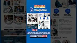 Cómo Crear una página web Profesional GRATIS y ATRACTIVA con GOOGLE SITES 2023 PASO A PASO