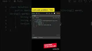 Check if two string Arrays are equivalent #leetcode #java #shots