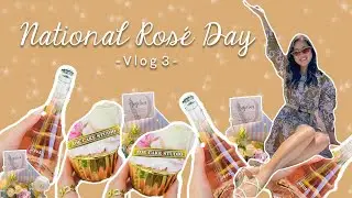 Vlog 3_Celebrate National Rosé Day with delish rosé, yummy cupcakes and beautiful flower baskets.