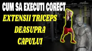Extensii triceps cu gantera deasupra capului | Exercitii triceps | - Cum sa executi corect !