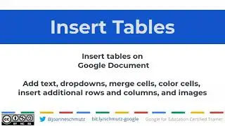 Insert Table in Google Document