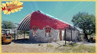 COMPLETED Earthbag Shop Roof Half! | Monthly Peek Ep400