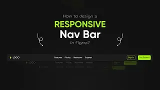 ⚡Responsive Navigation Bar in Figma | Easy tutorial | Auto layout 💚