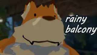 [binaural, rain] 🌧️ rainy balcony relaxing talking [furry asmr]