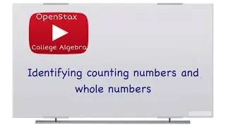 Identifying counting numbers and whole numbers