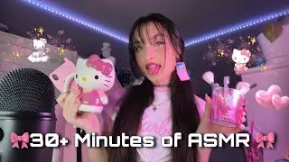 30+ Minutes of ASMR | Fast & Aggressive Unpredictable Pink Trigger Assortment 🎀 Personal Attention