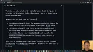 60 - Java Serialization Proxy Pattern - Code Demo 1