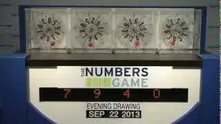 Evening Numbers Game Drawing: Sunday, September 22, 2013
