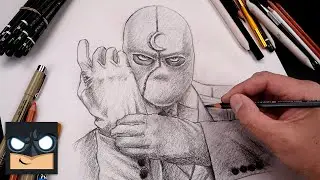How To Draw Mr.Knight | Moon Knight Sketch Tutorial (Step by Step)