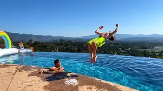 BACKFLiP iN MOUNTAiN POOL!☀️