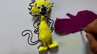 how to make The yellow cat from clay polymer