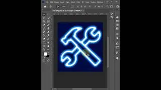 Glowing icon Photoshop shorts 