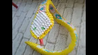 ЗМЕЙ ПИТОН! НЕ КОБРА! оригами из модулей схема
