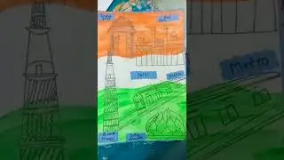 Delhi Poster#Kidsproject#craft #yt20shorts
