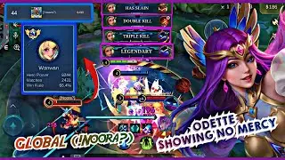 ODETTE MET GLOBAL {!Noora?} HE TARGET LOCKS ME 💀15 KILLS FIRST ODETTE ZODIAC VIRGO GAMEPLAY - MLBB