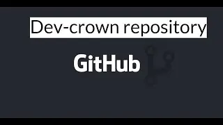 Github - Repository dev-crown