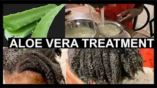 Aloe Vera Treatment On 4C Hair For Detangling & Hair Growth