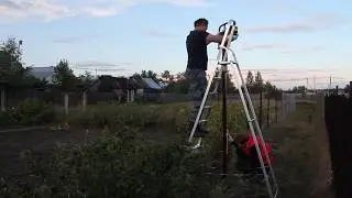 Забиваем столбы для забора копером Tecamech PD 75