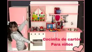 COMO HACER UNA COCINITA DE CARTON PASO A PASO -
