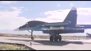 Su-34 bomber first time departed for combat sorties with "air-to-air" missiles