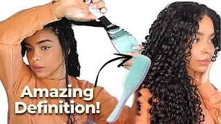 HOW TO DEFINE  CURLS WITH A TANGLE TEEZER | Defined Curly Hair Routine
